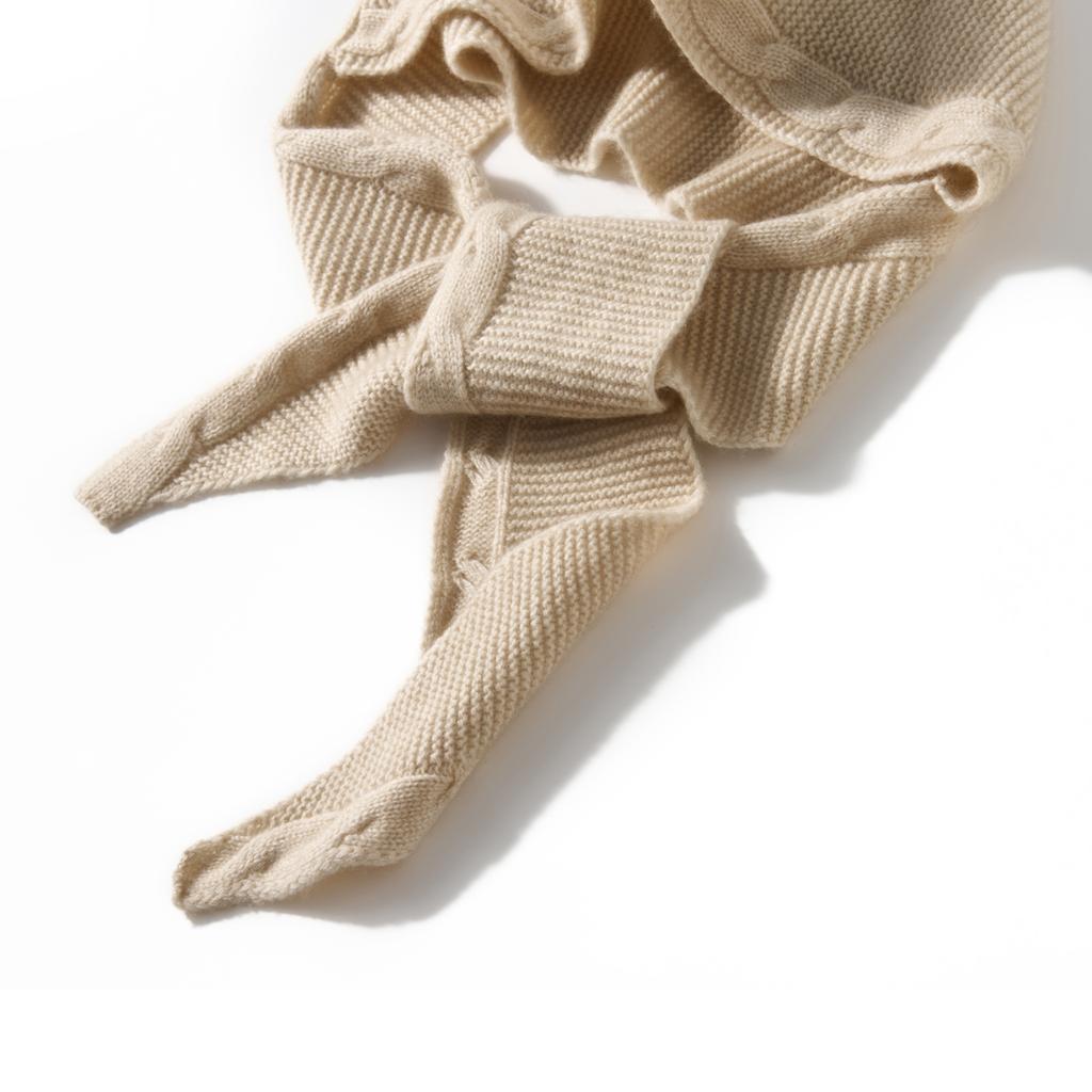 Cashmere Balaclava Knitted Hood Hat with Scarf Wool Cashmere Winter Thick Hats Beanies Women Men Neck Warmer Headgear Unisex