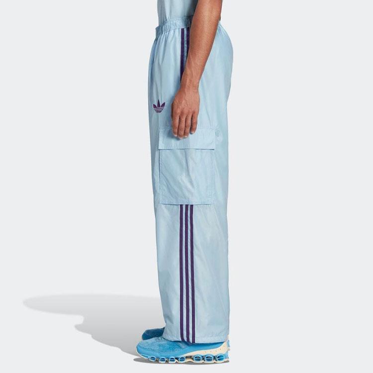 Adidas Originals Kerwin Frost Co-Branded Logo Stripe Knit Sweatpants Men Bottoms Sky-Blue H59894