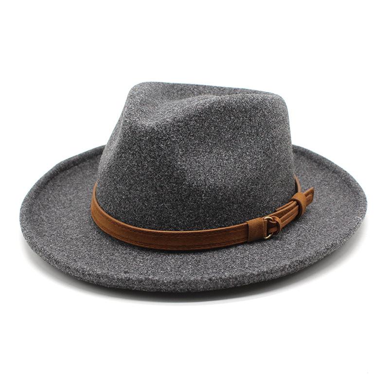 High Quality Wool Felt Fedoras Hats Adult Men Fashion Trilby Cap Autumn Winter Formal Jazz Dress Hat