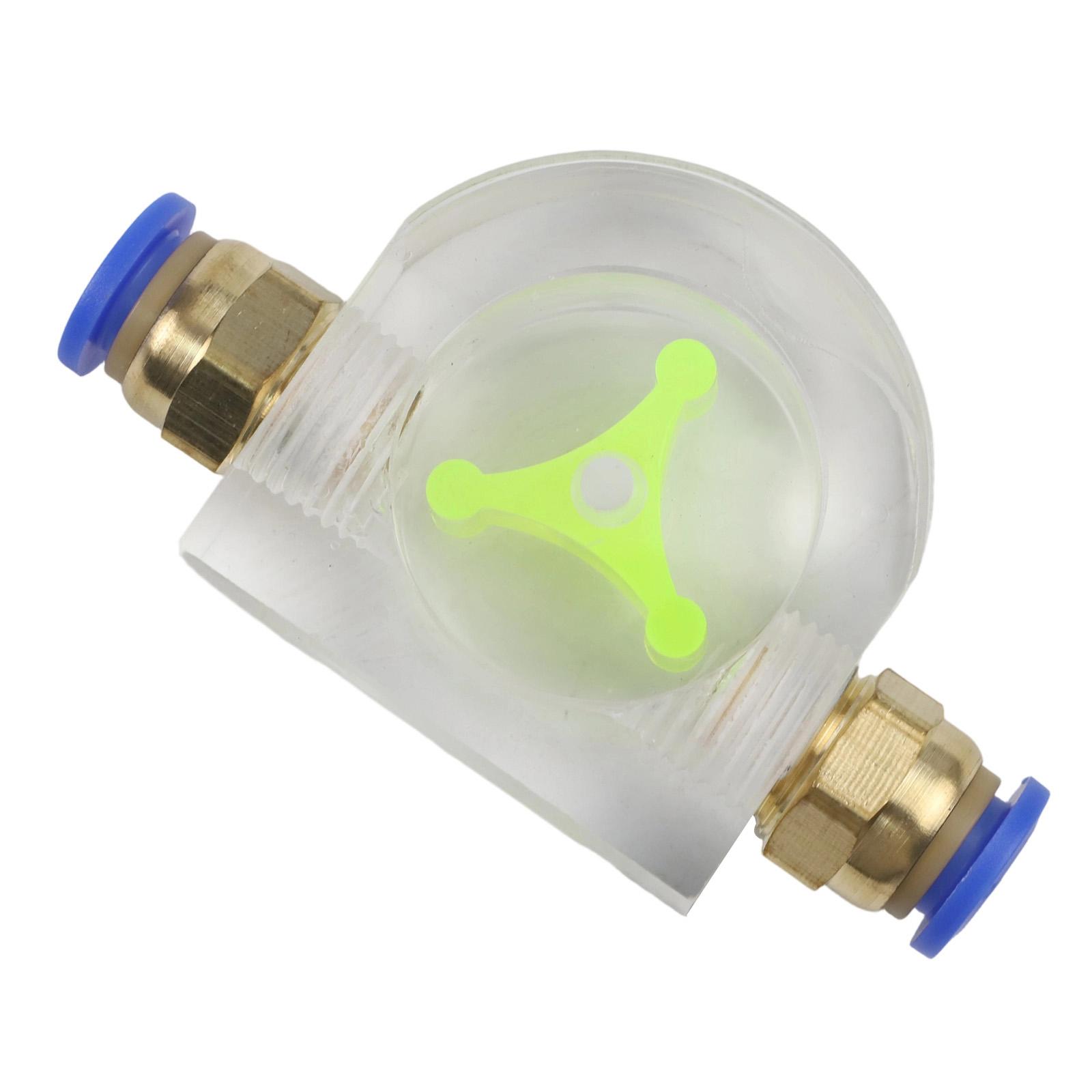 

1pcs Flow Meter Water Cooling Monitor Spindle Motor Rotation Cooling Indicator Shell Flow Measuring Instruments