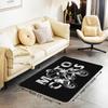 Motocross Rider Area Rug for Living Room and Bedroom, Dirt Bike Motorbike Sports Carpet, Soft Extreme Sports Floor Mat