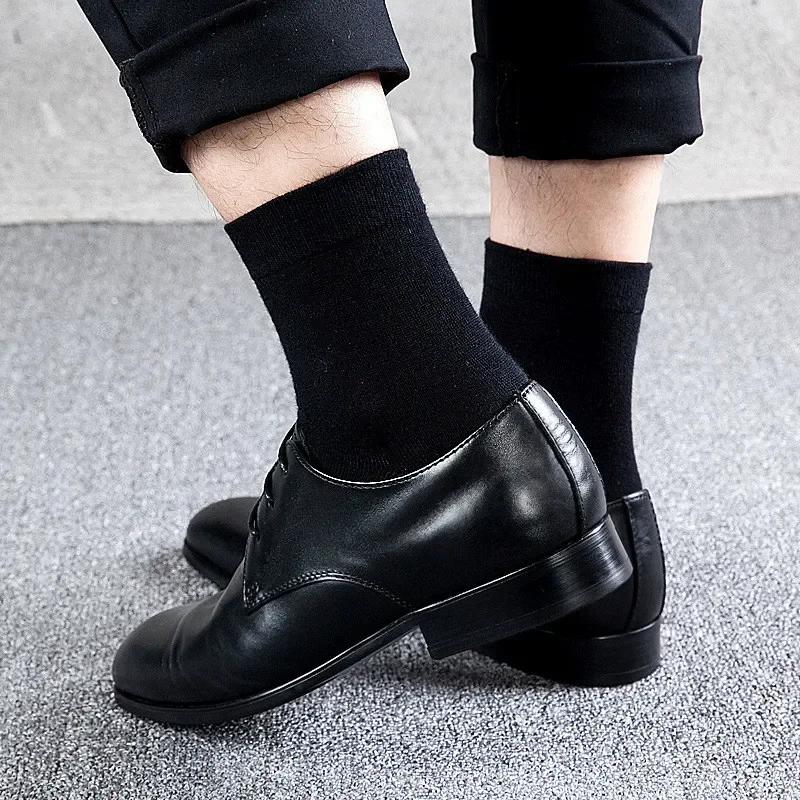 Mens Business Socks Black Breathable Polyester Sweat-Absorbing Business Socks Mens US Size (6.5-11)Fashion Accessories