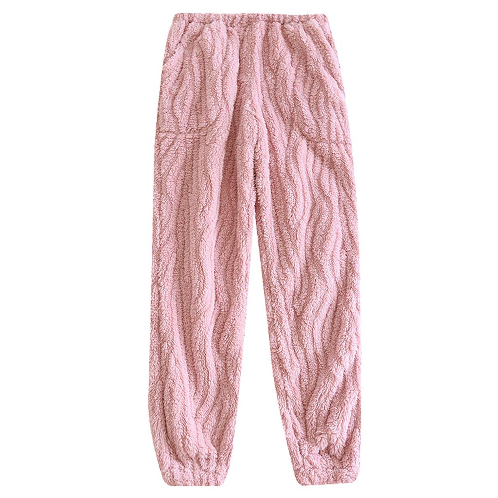 Women's Thermal Pockets Pajama Warm Casual Trousers Home Pajama Pants