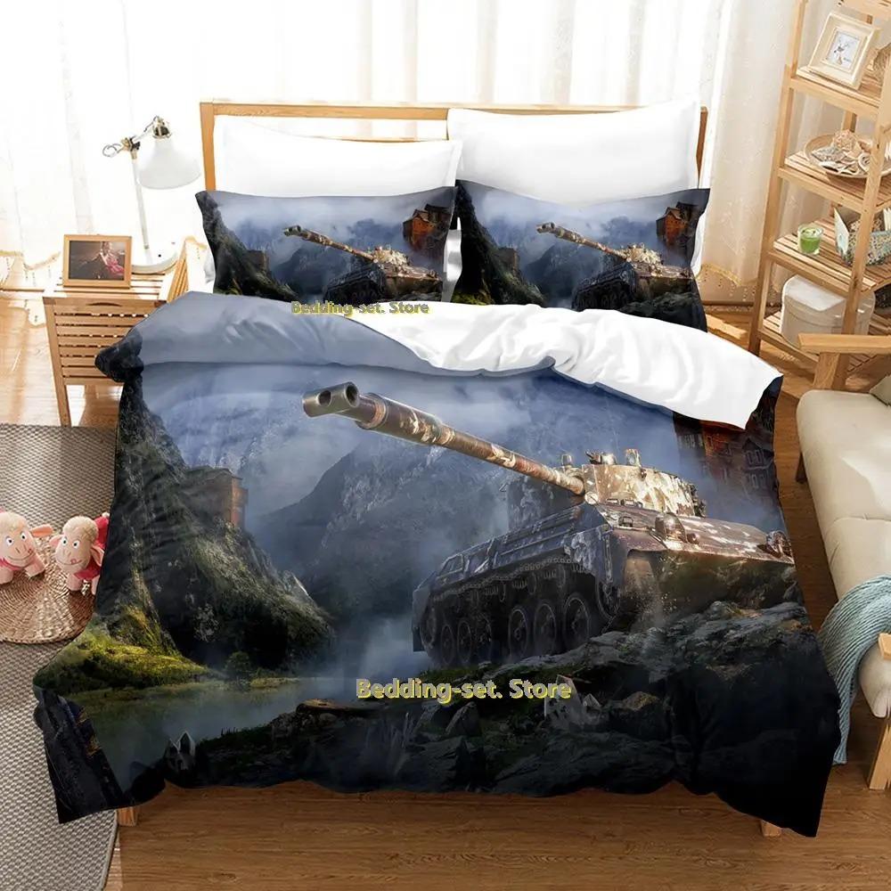 World of Tanks sengetøysett enkeltseng full queen size sengsett dynetrekk til voksne barn soverom anime parure de lit seng