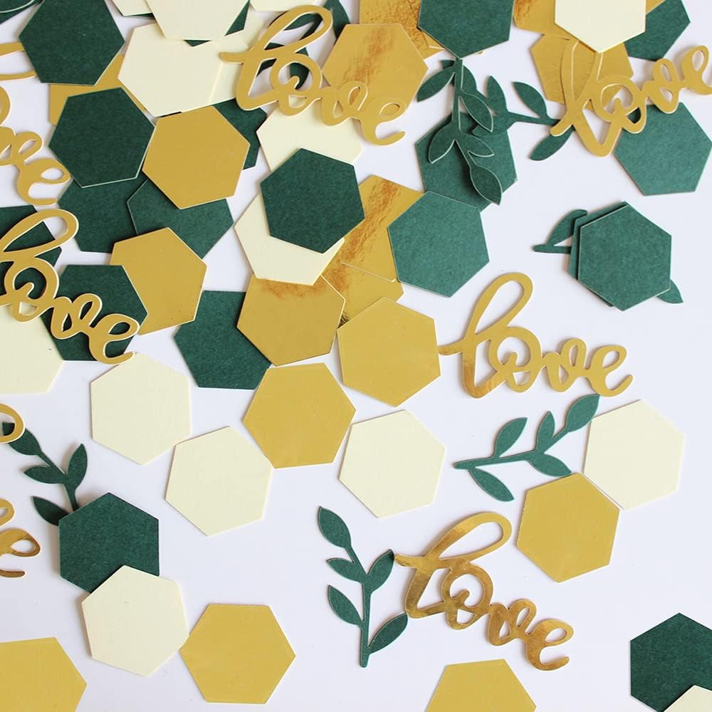 Greenery Wedding Table Confetti,Boho Love Theme Party Confetti,Sage Leaf Engagement Party Table Scatter,Bachelorette Bridal Shower Party Decorations