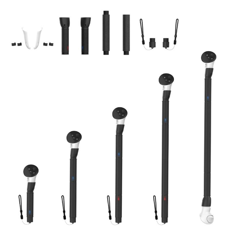 Long Arms Extenders for 3S Game Handle VR Controller Extension Grips Multifunction Stick Handle Attachments