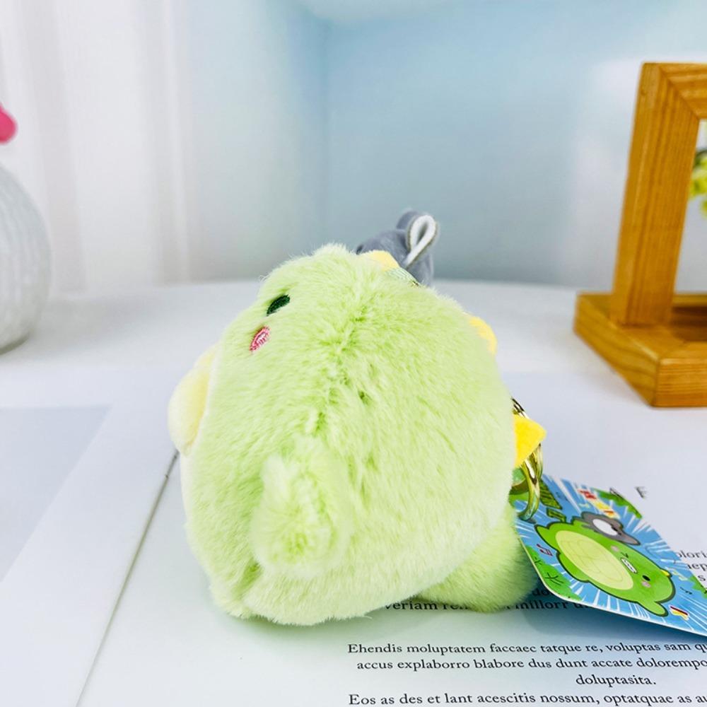 Cartoon Green Dinosaur Doll Pendant Green Dinosaur Dinosaur Wolf Plush Keyring Children