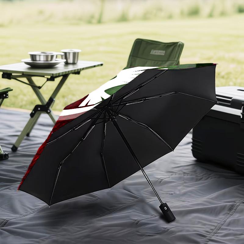 Amed Sk Crest Design Umbrella Folding umbrella, automatic umbrella 8-Frame for Travel, camping Use Gift for Halloween Christmas