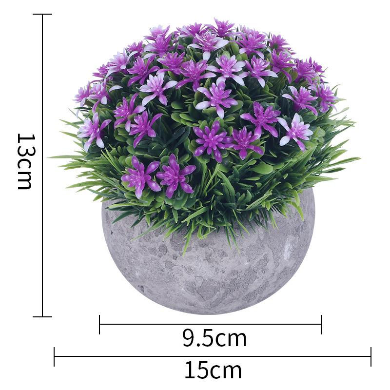 Planta de Simulación Planta en Maceta Decoración de Escritorio de Oficina Adorno de Planta Verde Planta en Maceta Bola de Hierba Planta Verde Milán Eucalipto