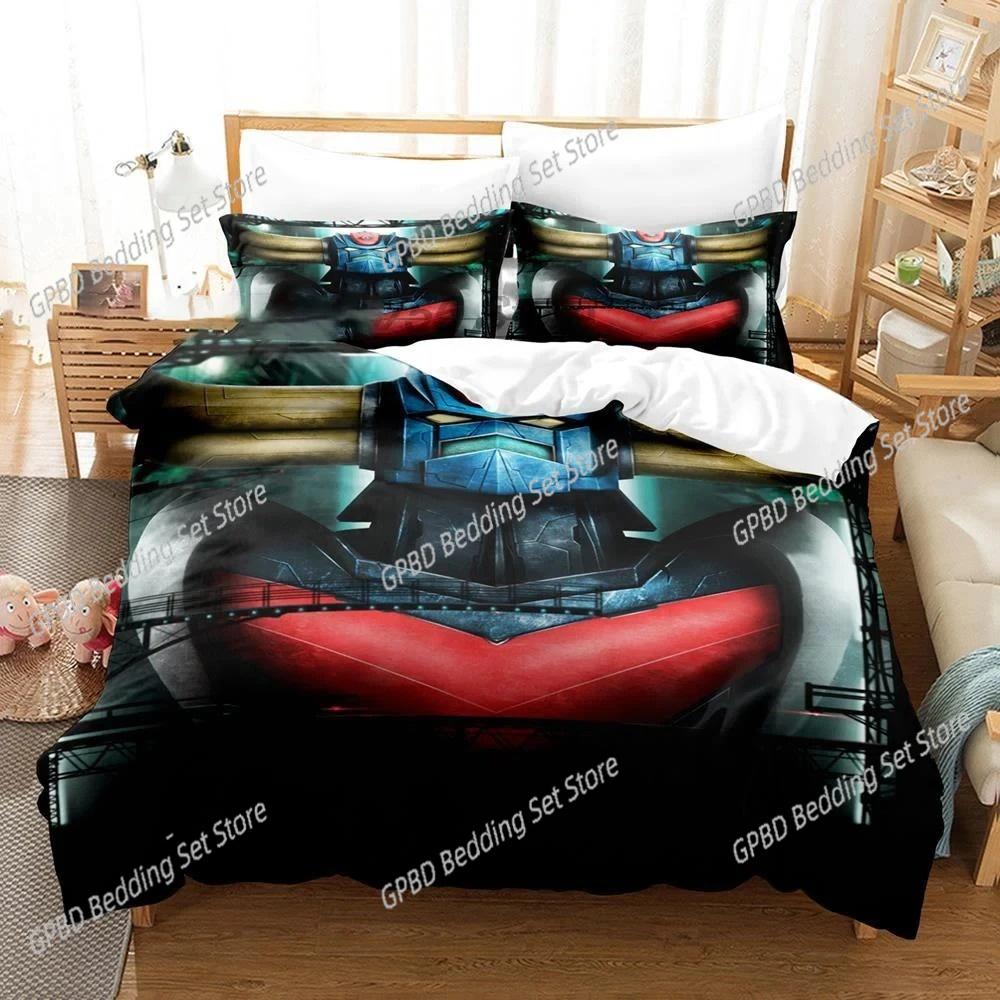 Carton Goldorak Grendizer UFO Robo Beding Set 3D Printed Suitable for Bedrom Soft with Soft Fabric Duvet Cover Set With Pilowcases Home Textile