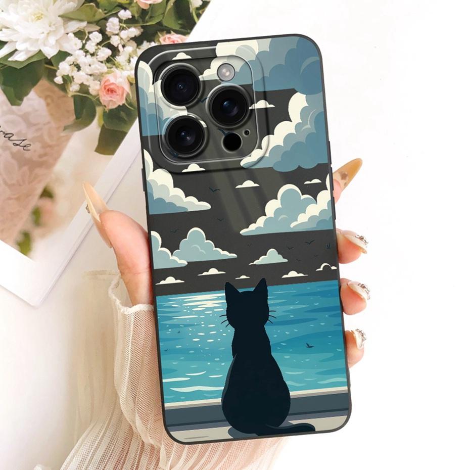 New Fashion Phone Case For iPhone 16 Pro Max iPhone16 16Pro Soft Silicone Cases For iPhone 16ProMax Shockproof Covers Bumpers