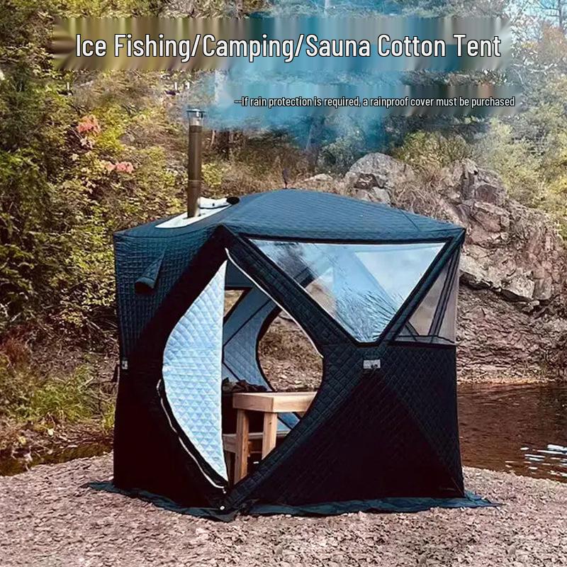 Flame Retardant Cotton Winter Camping & Ice Fishing Sauna Tent
