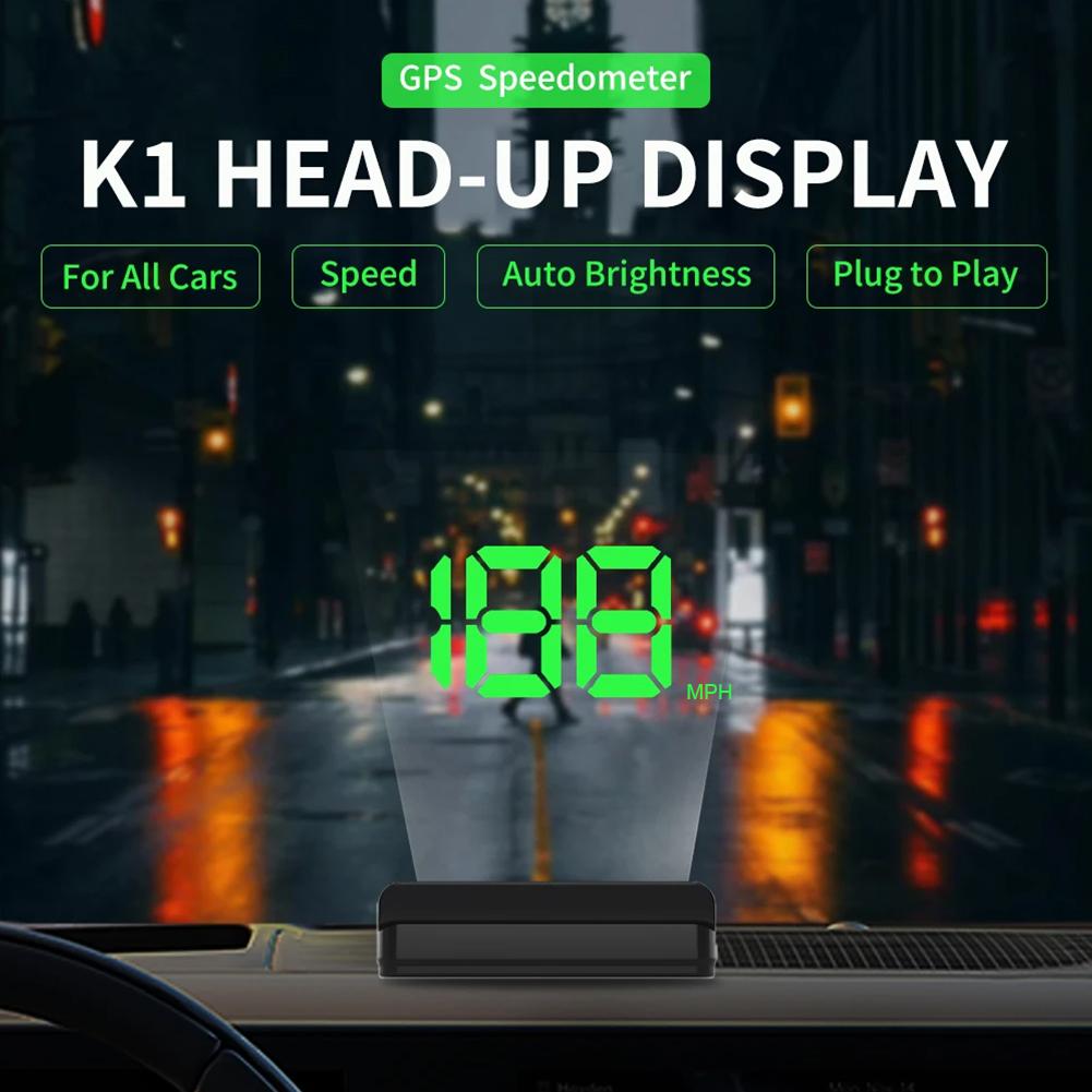 HUD Head-up Display Car GPS Digital Speedometer Universal Speed Windshield Projector With USB Plug&Play Auto Electronic Devices