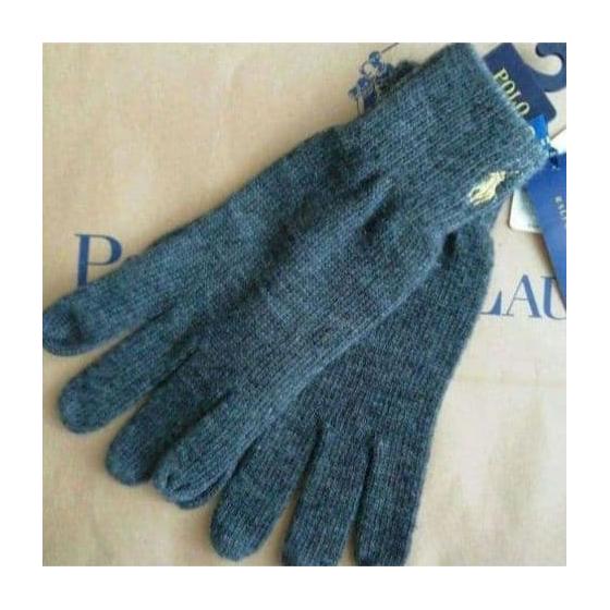 Used POLORALPHLAUREN Gloves Touch Panel Compatible Charcoal Gray