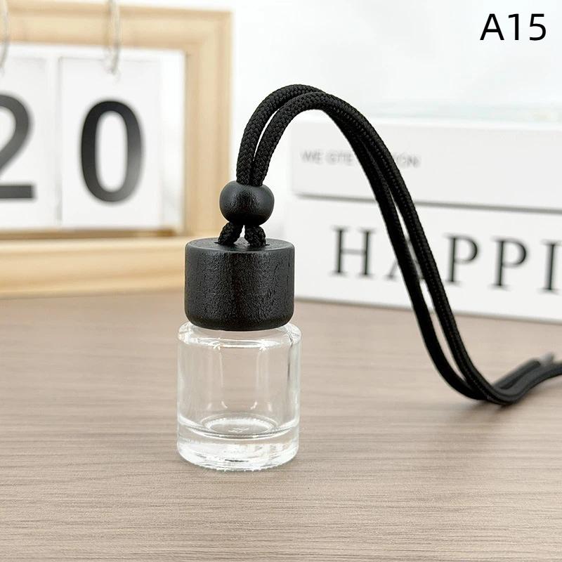 1Pcs Small Round Cap Empty Pendant Ornament Car Essential Oil Diffuser Fragrance Air Freshener Scent Perfume Bottle