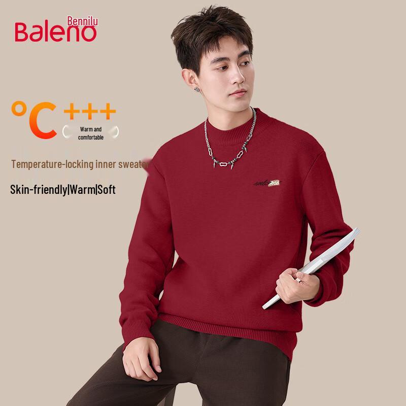 

Baleno Men s Heavyweight Half-High Collar Knit Sweater 3XL