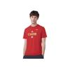 Li Ning Badminton Series Letter Round Neck Comfortable Breathable Versatile Short Sleeve T-Shirt Unisex T-Shirt Cinnabar-Red AHSV057-3