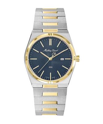 Zeus Two Tone Stainless Steel Blue Dial Quartz D118BBU Women's Watch