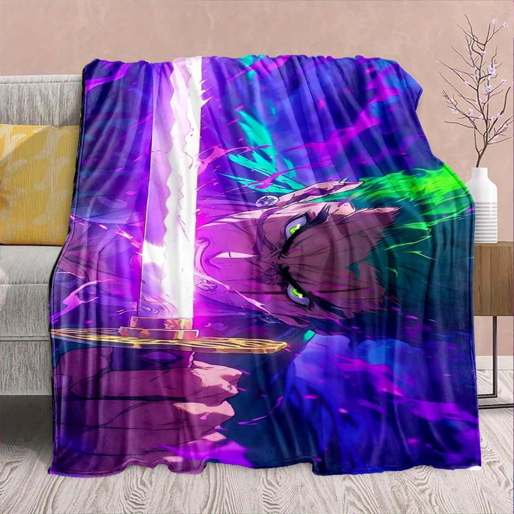 Manta de Franela del Anime One Piece - Suave Cálida Perfecta para Sofá, Ropa de Cama Camping Viaje Oficina Decoración del Hogar -QJY