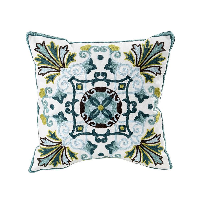 New Towel Embroidered Pillow Case Pastoral Style Home Sofa Pillow Core-free Bedside Cushion Office Waist