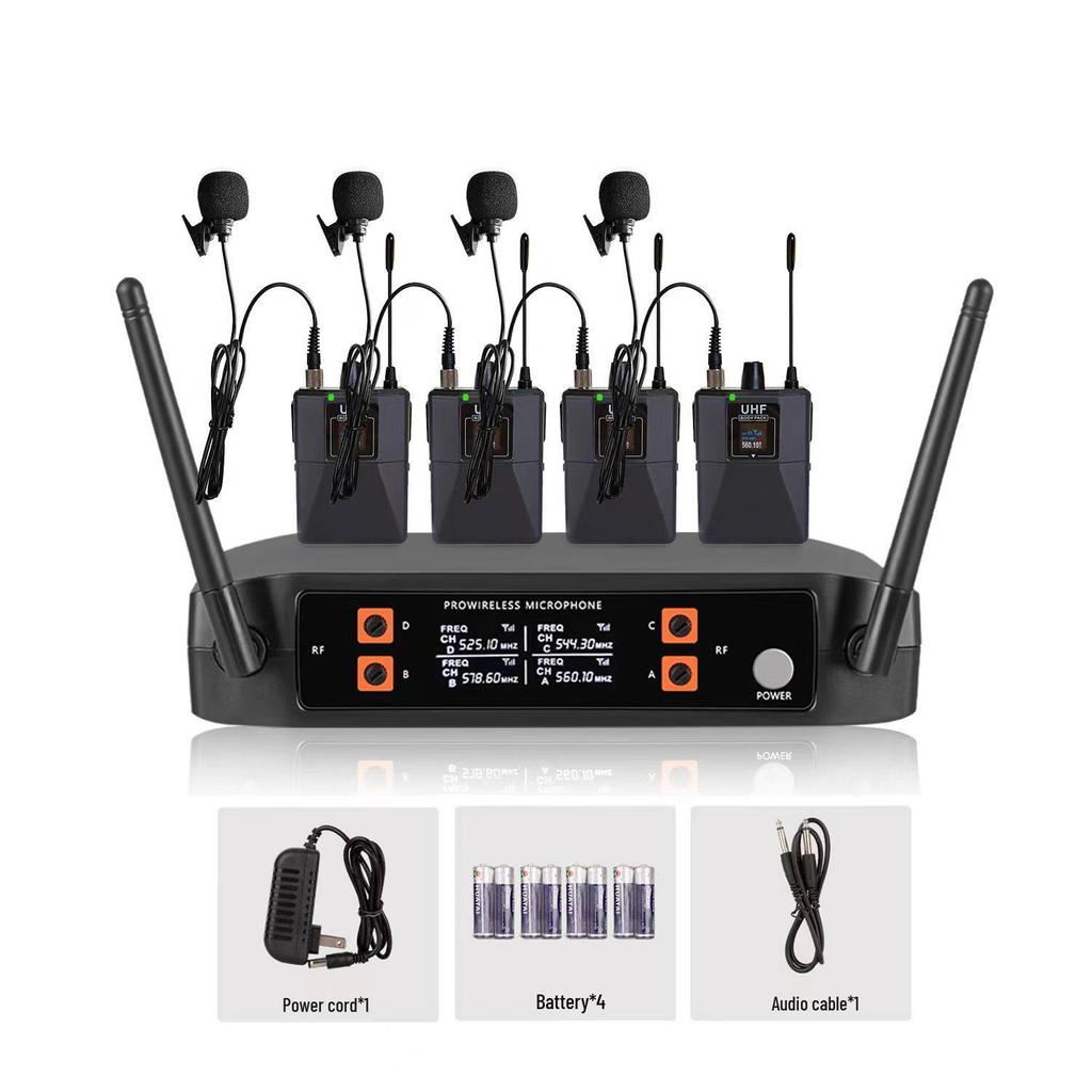 Wireless U-segment 4-in-1 Microphone for Home, Outdoor Karaoke, Meetings, and Performances