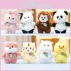 Cute Keychain Rabbit Cartoon Deer Duck Panda Child Backpack Plush Doll Pendant