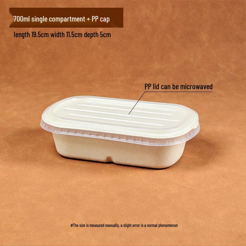 Eco-friendly Three-Compartment Disposable Bento Box – Microwaveable Paper Lunch Container for Salads and Light Meals