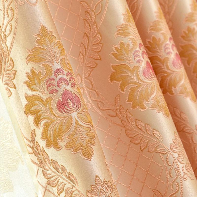 Luxury Modern Jacquard Blackout Curtains - High Precision Woven Fabric Thermal Insulated Window Drapes Home Deco