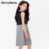 BARRY BANNY Girls' Color-Block Polo Vest Dress