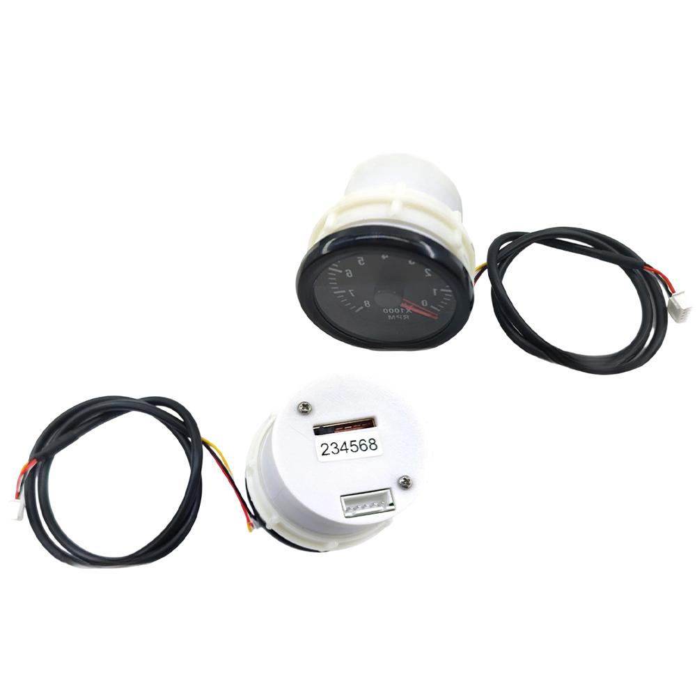 52MM Electric Tachometer 0-8000 RPM for Gas Engines with Compatibility for 2-8 Cylinder Vehicles including Boats and Yachts