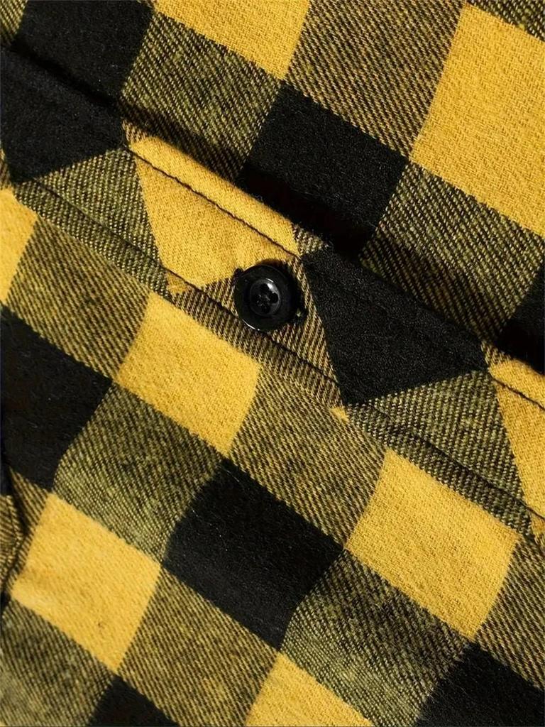Camicia con Cappuccio a Quadri Rossi e Neri Trendy da Uomo - Capo Esterno Casual a Vestibilità Larga per Primavera & Autunno 2026