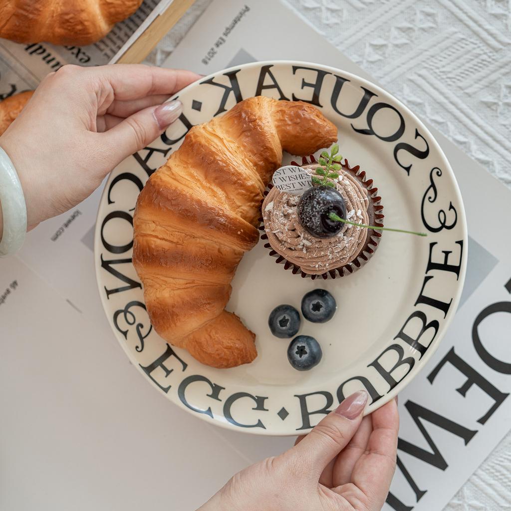 Simulation Croissant Artificial Bread Model Fake Doughnut Home Decor Cake Shop Bakery Window Display Ins Photography Props