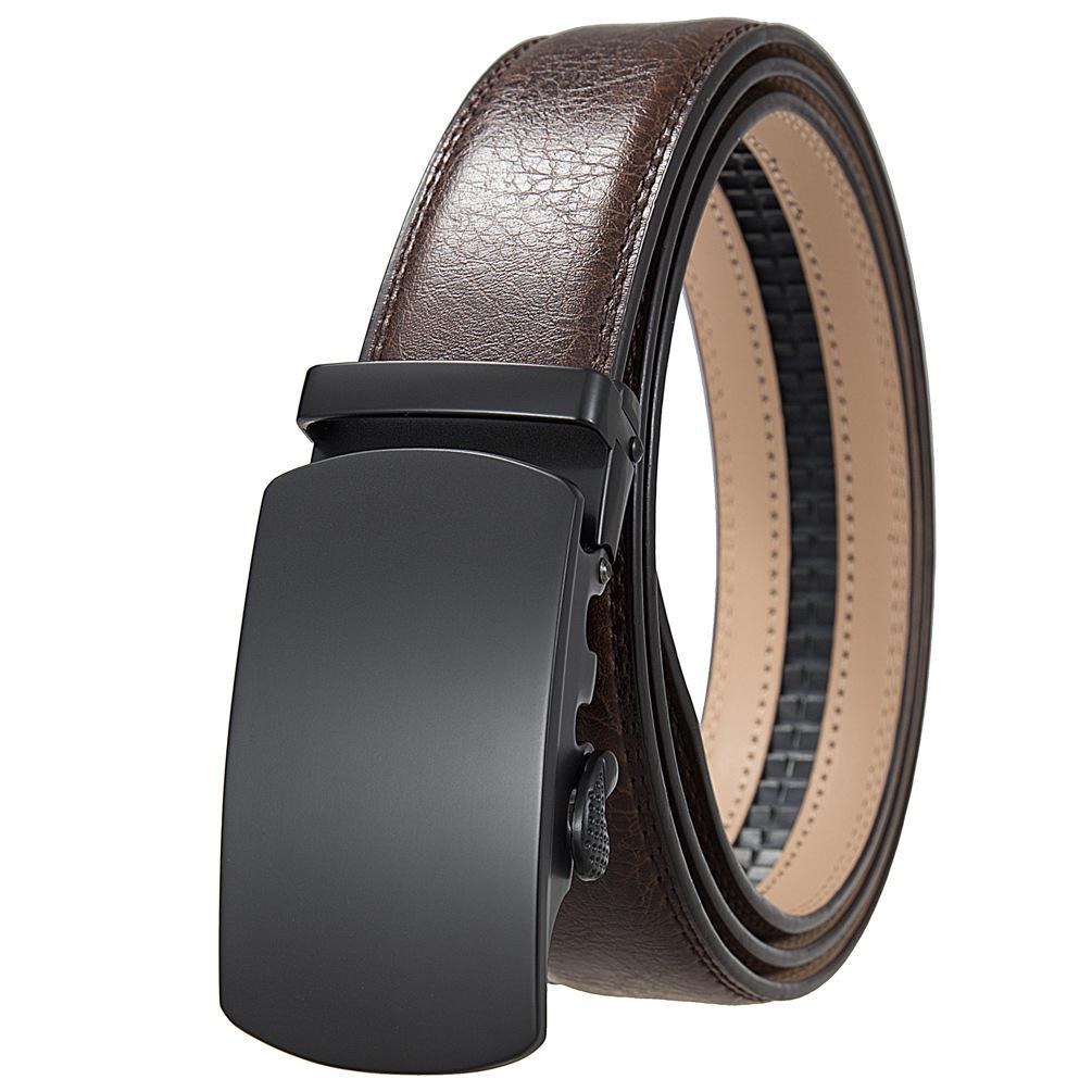 1Pcs Two-Layer Cowhide Belt, Fashionable Business Automatic Buckle Belt Ly35-1064-1