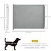 Dog Gate Extendable Up To 115 Cm, Polyester and Steel, 115 X 82.5 Cm, White and Grey
