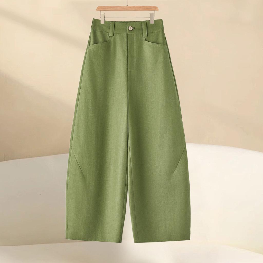 Nine Points Loose Versatile Drape Casual Scimitar Pants Women's 1116 Summer Thin High Waist Thin Breathable Sickle Pants