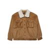 New Era Solid Color Polo Collar Single Breasted Jacket Unisex Jackets Khaki 13350843