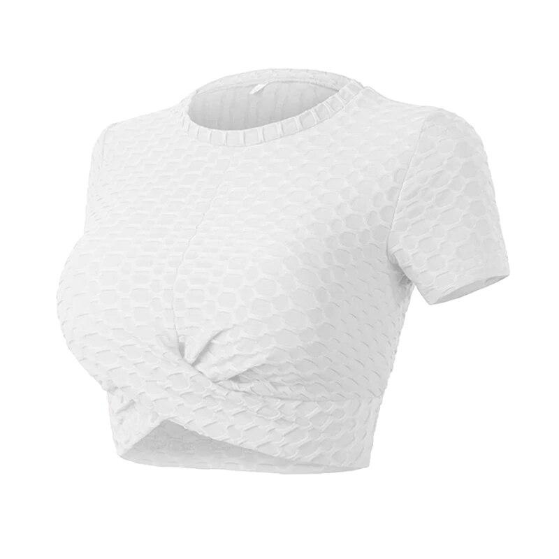 

Женский топ для йоги с коротким рукавом, спортивная футболка, жилет для йоги, колготки, одежда для фитнеса M