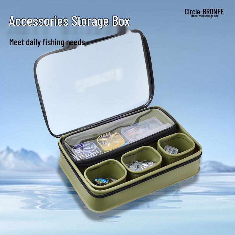 EVA 5-Piece Round Bait Box Set - Carp Fishing Gear & Tackle Storage