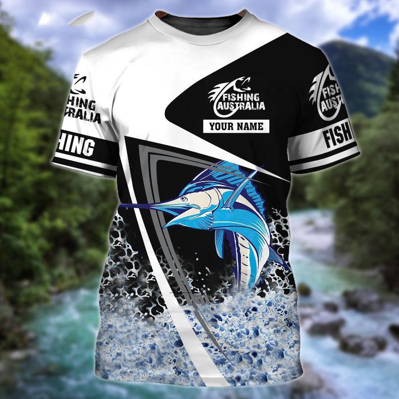 Men's Summer Casual Sports Fishing Clothes Comfortable 3D Printed T-shirt- Soft Medium Stretch Polyester Fabric Summer Mens Relaxed Fit Clothing