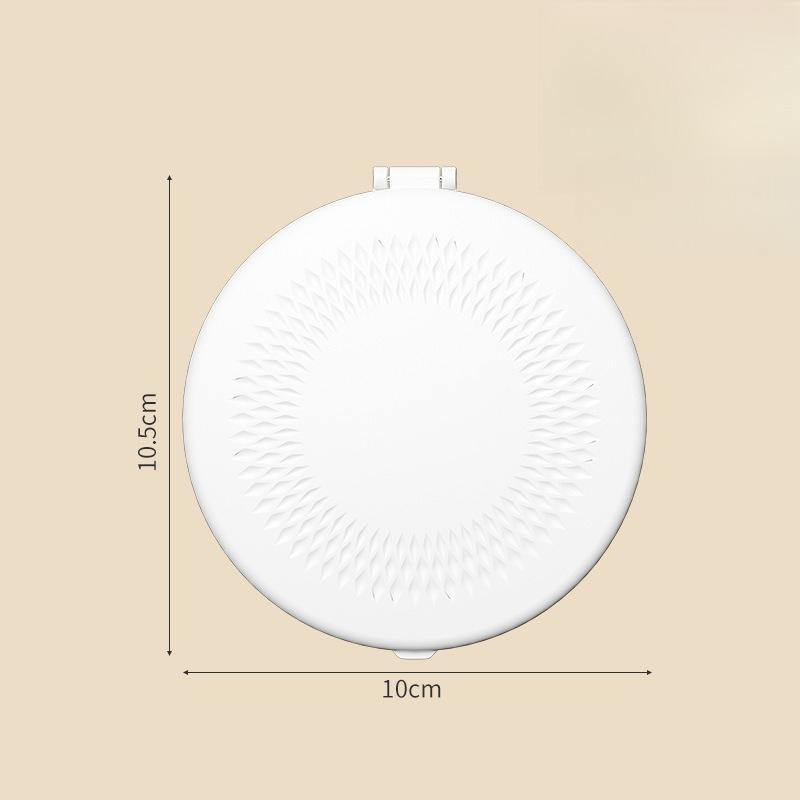 Rechargeable Travel Mini Portable Folding Flip LED Makeup Mirror белый