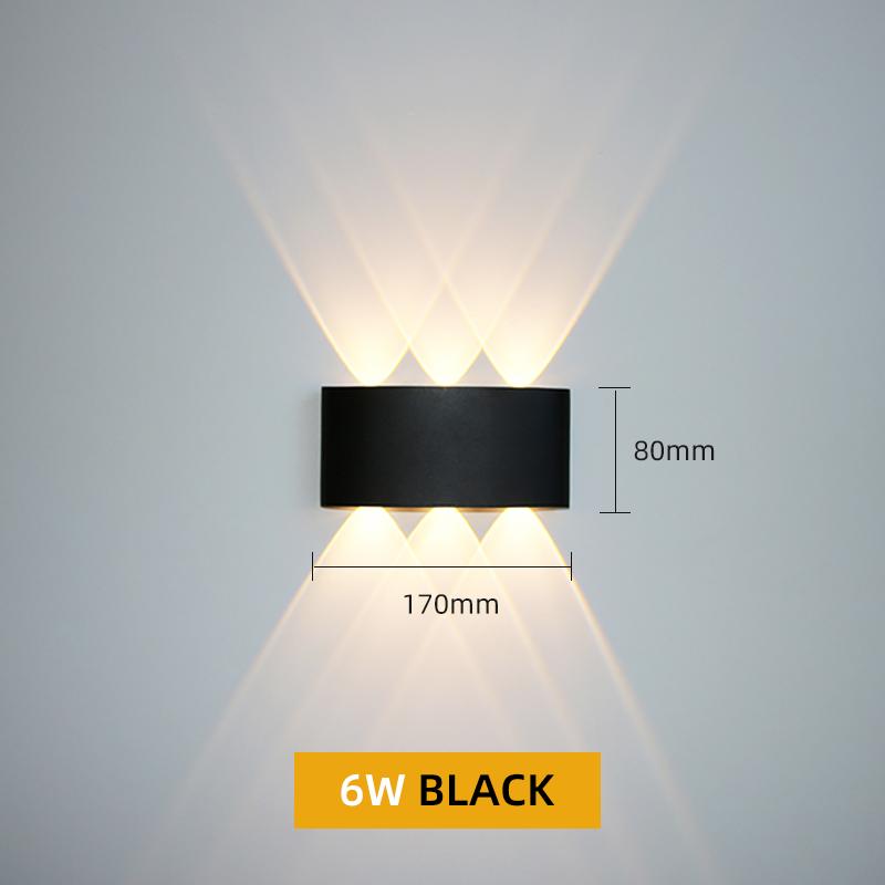 IP65 8W 12W Aluminum LED Wall Lamp Waterproof Outdoor Garden Lights Interior Wall Light for Bedroom Living Room Stairs Lighting