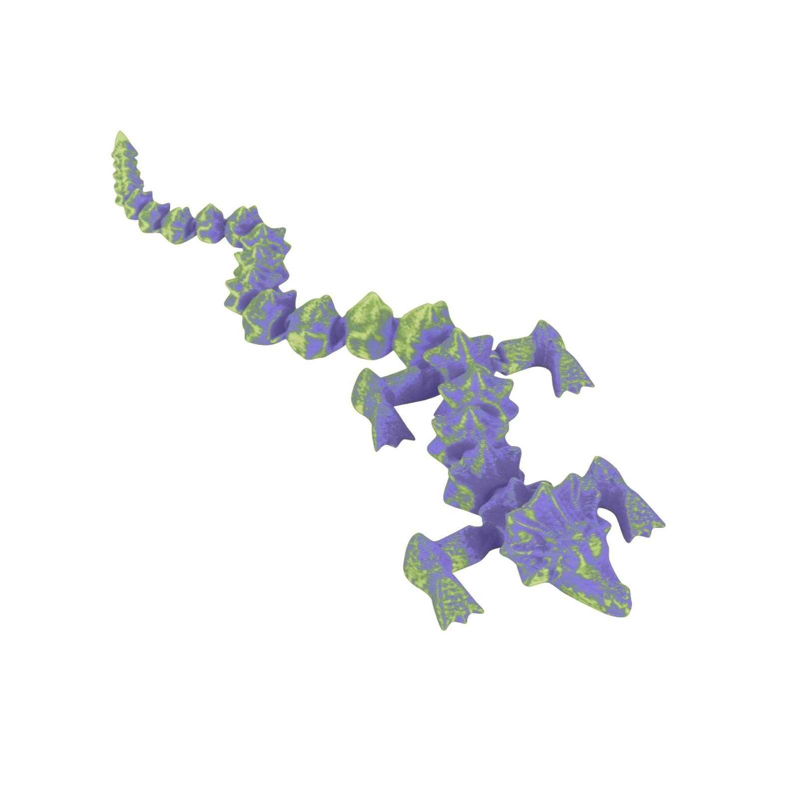 

3D-печатный морской дракон 3D-печатный шарнирный кристаллический дракон игрушка для взрослых и детей игрушки таинственный дракон One Size светло-фиолетовый