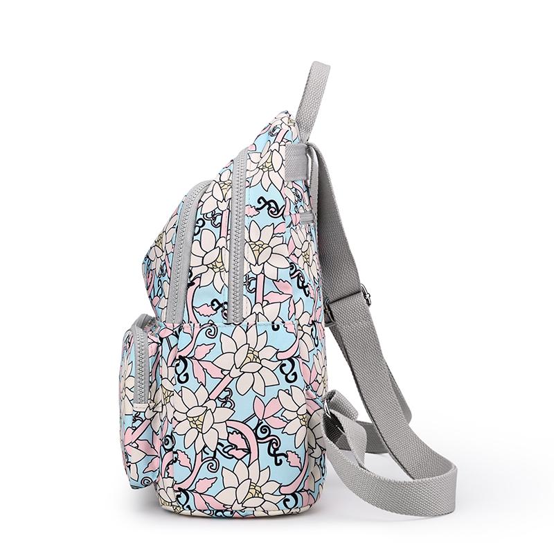 Printed Nylon Backpack Lightweight Travel Backpack