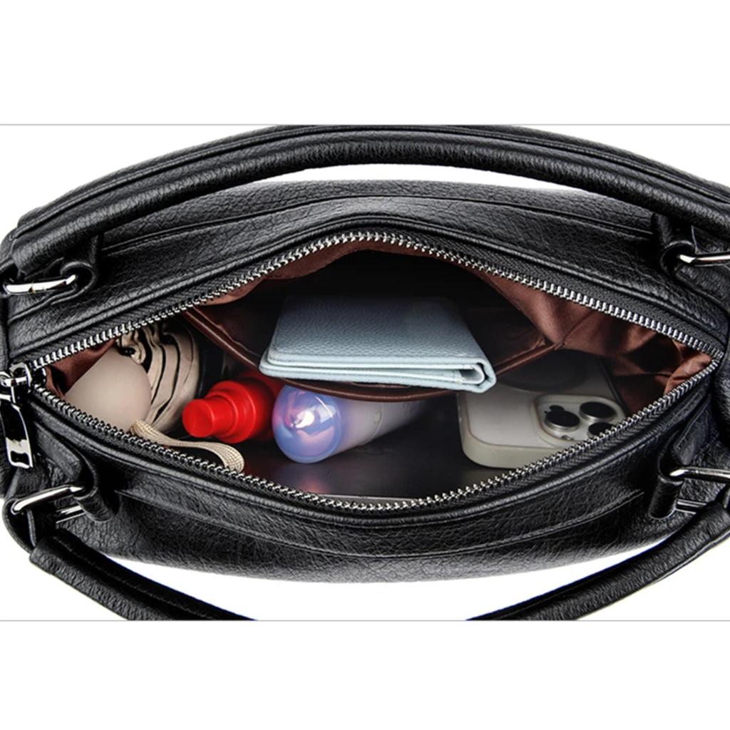 Luxus-Handtaschen Damen-Taschen Designer Hochwertige Kunstleder-Umhängetaschen für Damen 2025 Lässige Unifarbene Geldbörse und Handtaschen