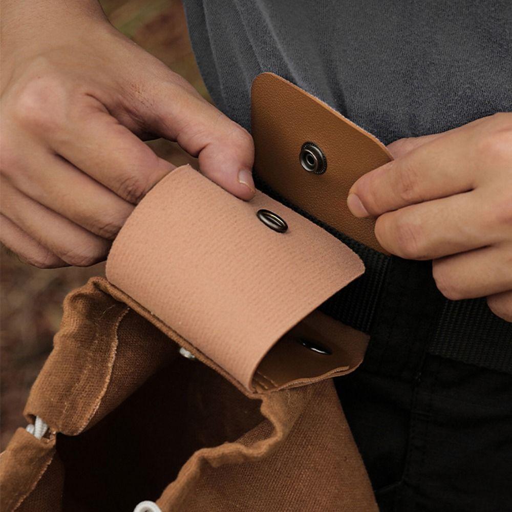 Collapsible Canvas Storage Bag Waxed Canvas Tool Waist Pack Outdoor Foraging Bag  Garden Harvest