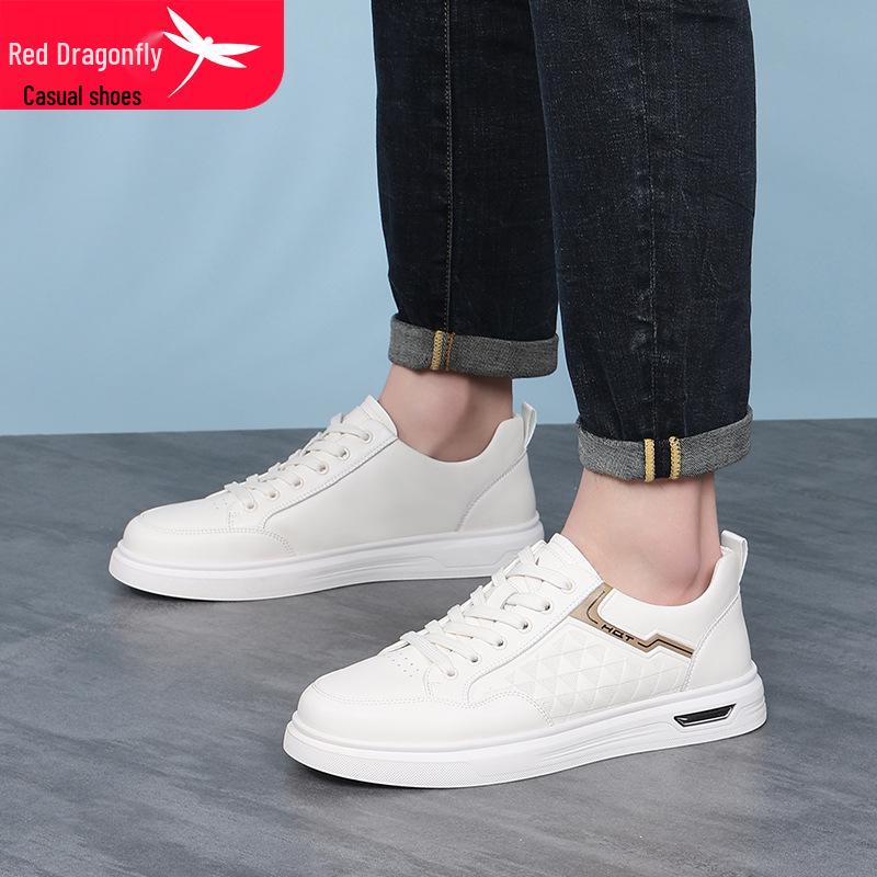 Red Dragonfly Men's 2025 Summer White Casual Sneakers