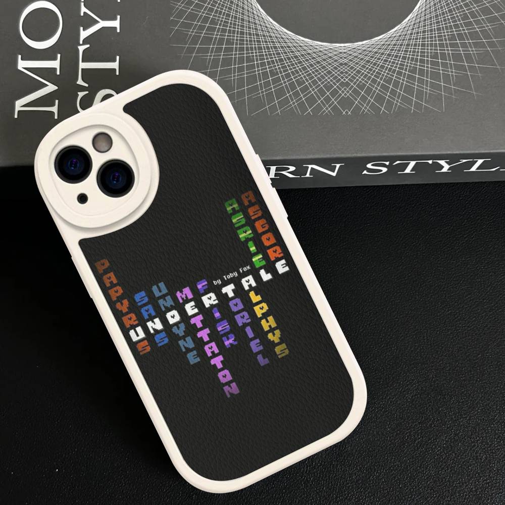 U-Undertale Game Phone Cover For IPhone 16 15 14 13 12 11 Pro Max Plus Leather Soft Case