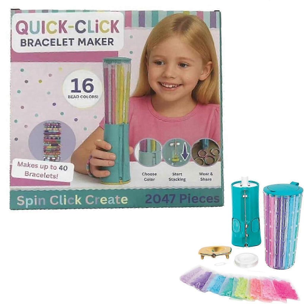 Quick Click Bracelet Maker Kit for Girls, DIY 2047Pcs Jewelry Maker Bracelet Machine for Kids & Teens