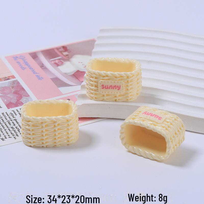 Accesorii Coș de Bambus Colorat 3D: Materiale pentru bijuterii din rășină DIY lucrate manual