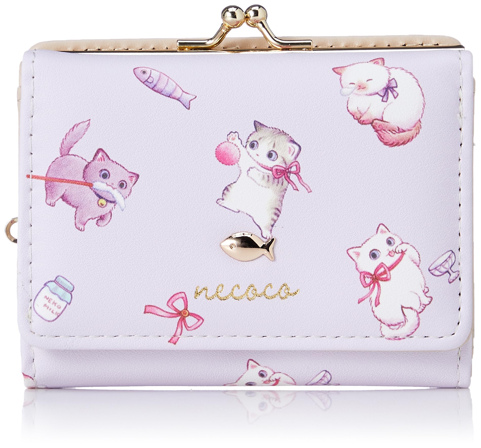 Складной кошелек Aldi Серия сотрудничества necoco A48 Фиолетовый